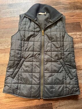 Tory Burch Gray Coat with Gold Hardware